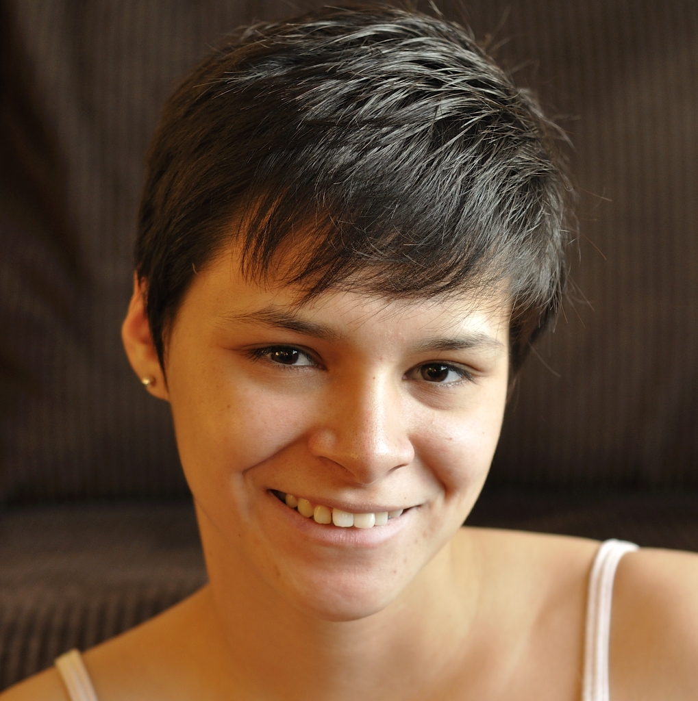 Face Girl Black hair Short Bangs