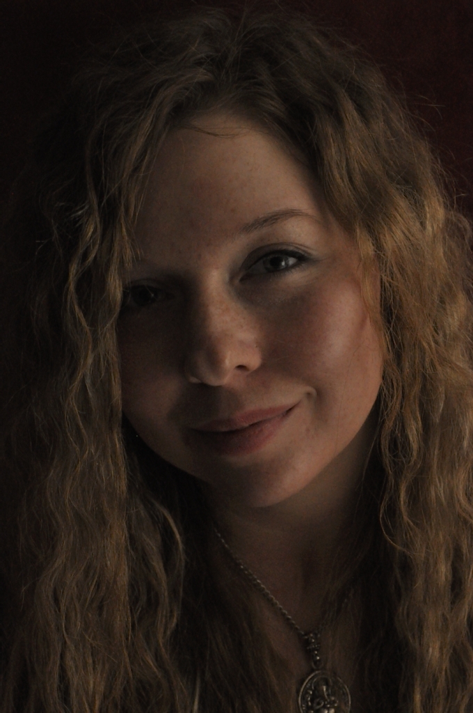 Face Girl Blonde hair Curly long Eyes