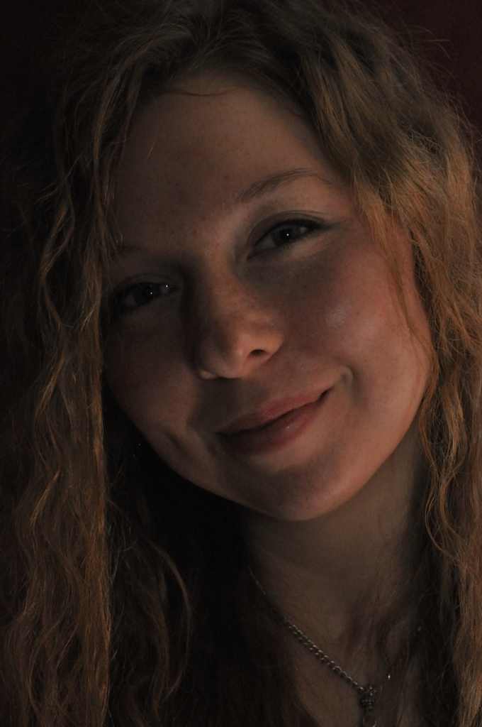 Face Girl Blonde hair Curly long White
