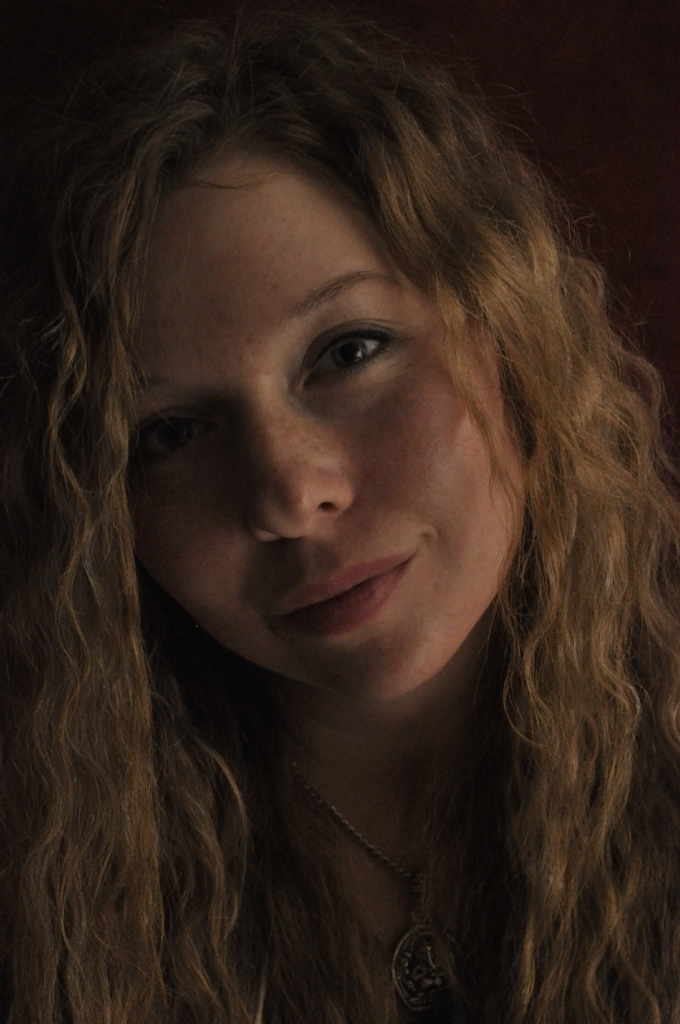 Face Girl Blonde hair Curly long