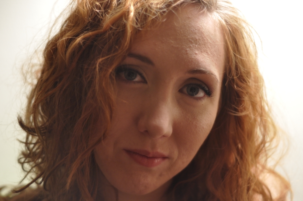 Face Girl Red hair Curly American Pretty