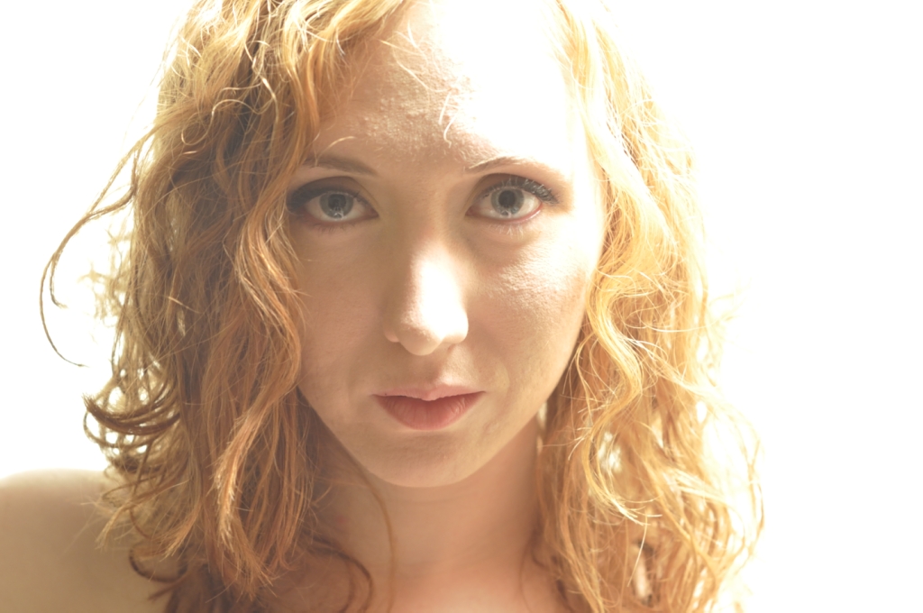 Face Girl Red hair Curly Beautiful