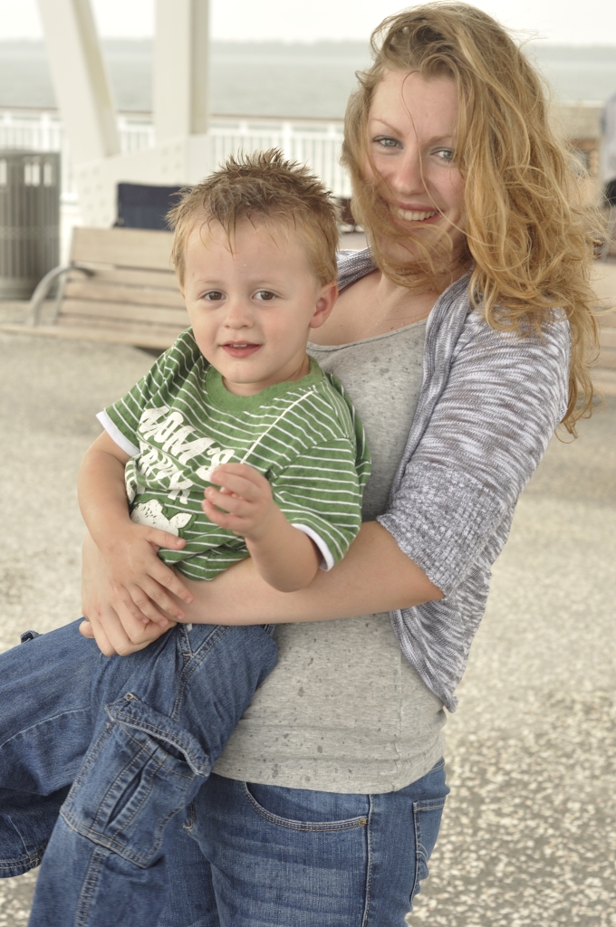 Girl Blonde hair Long Family Smile Beautiful