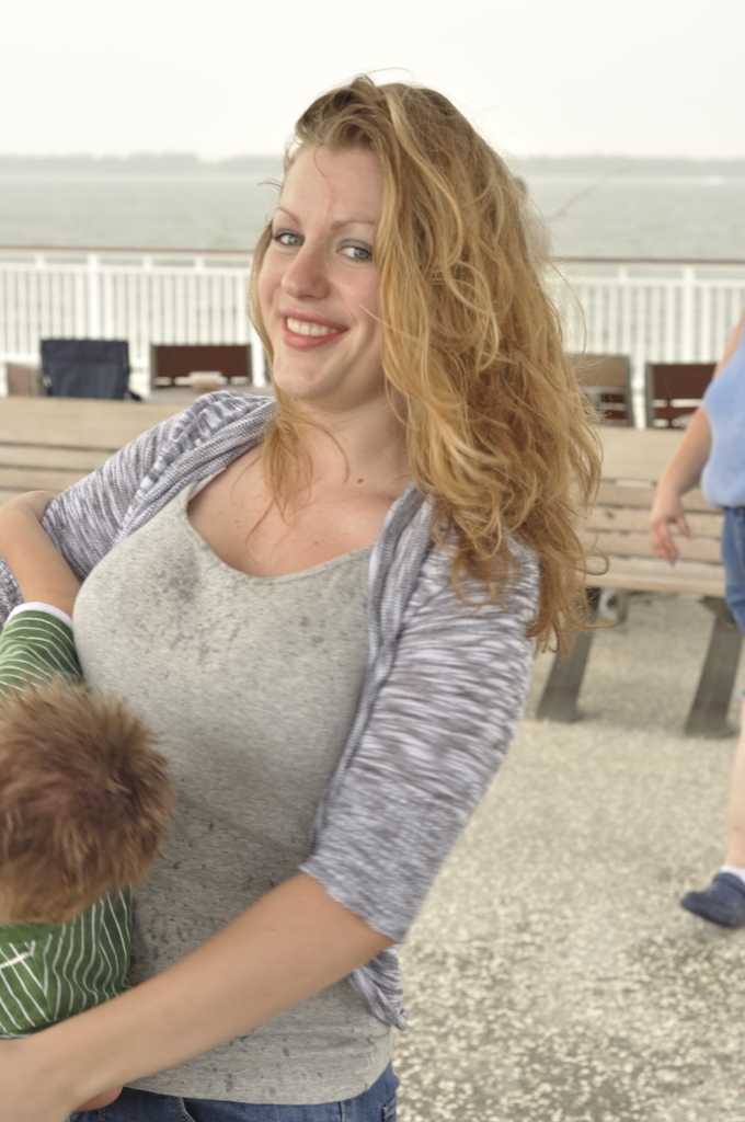 Girl Blonde hair Long Family Smile