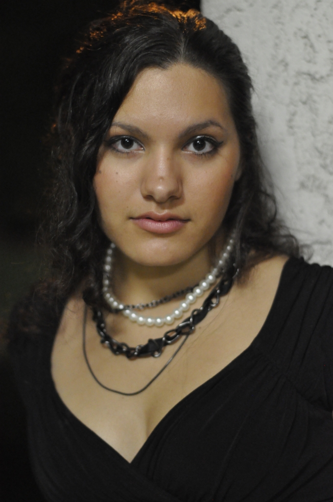 Girl Face Black hair Curly long Makeup Teenage Mexican