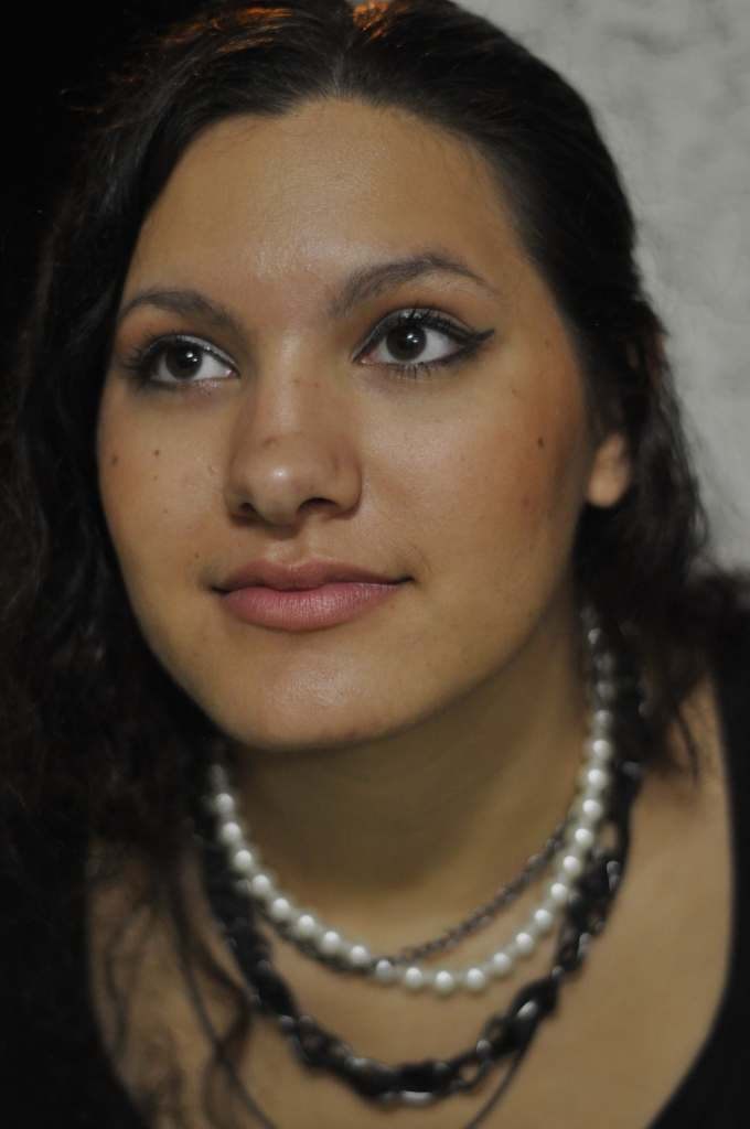 Girl Face Black hair Makeup Teenage Mexican Pretty
