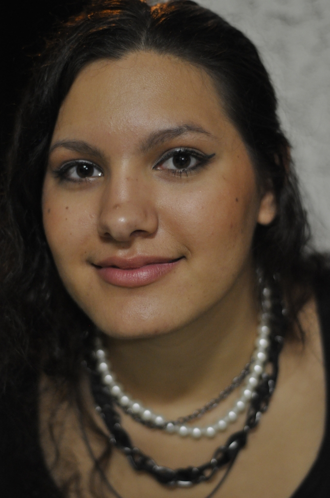 Girl Face Black hair Makeup Teenage Mexican Smile Cute