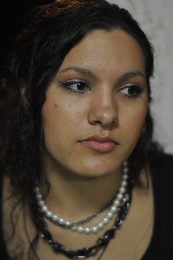 Girl Face Black hair Makeup Teenage Mexican