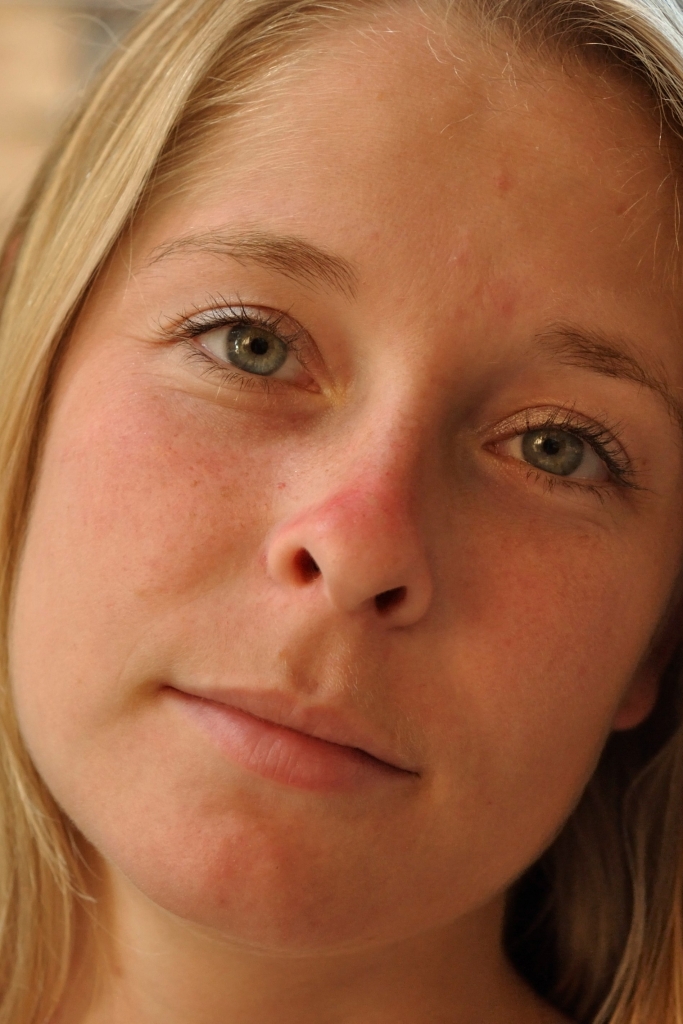 Girl Face Blonde hair Eyes