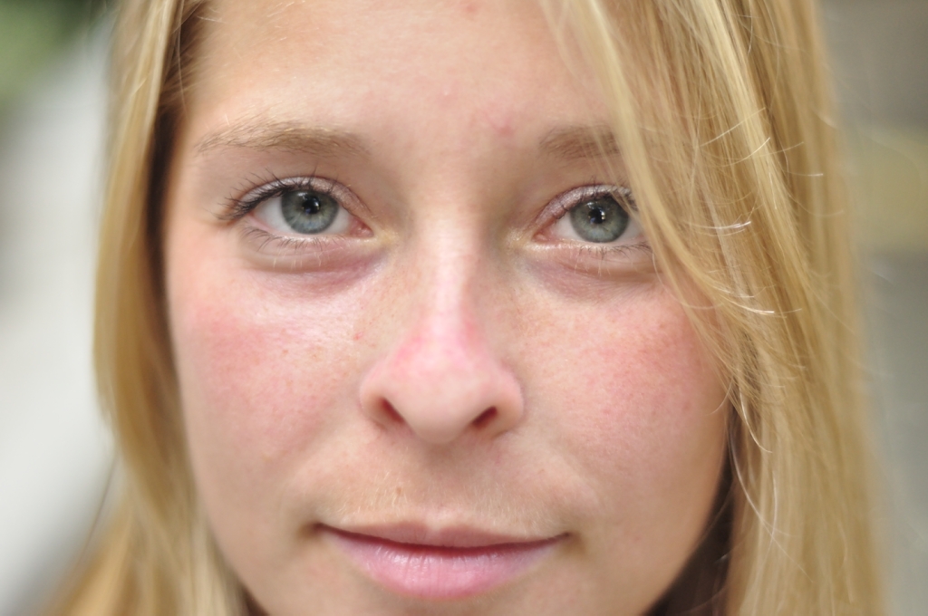 Girl Face Blonde hair Highlights Eyes Cute