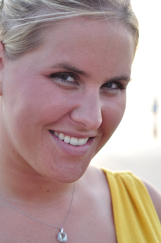 Girl Face Blonde hair Smile Happy