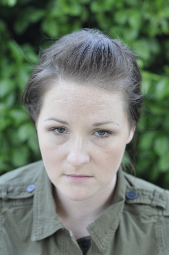 Girl Face Brown hair American Pretty Angry