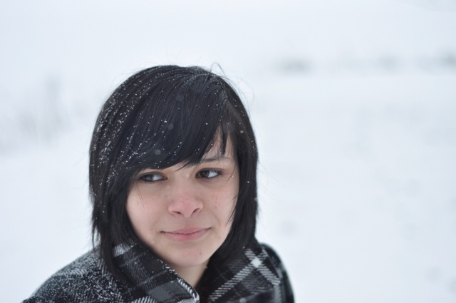 Girl Face Native American Indian Black hair Bangs Teenage Mexian Beautiful