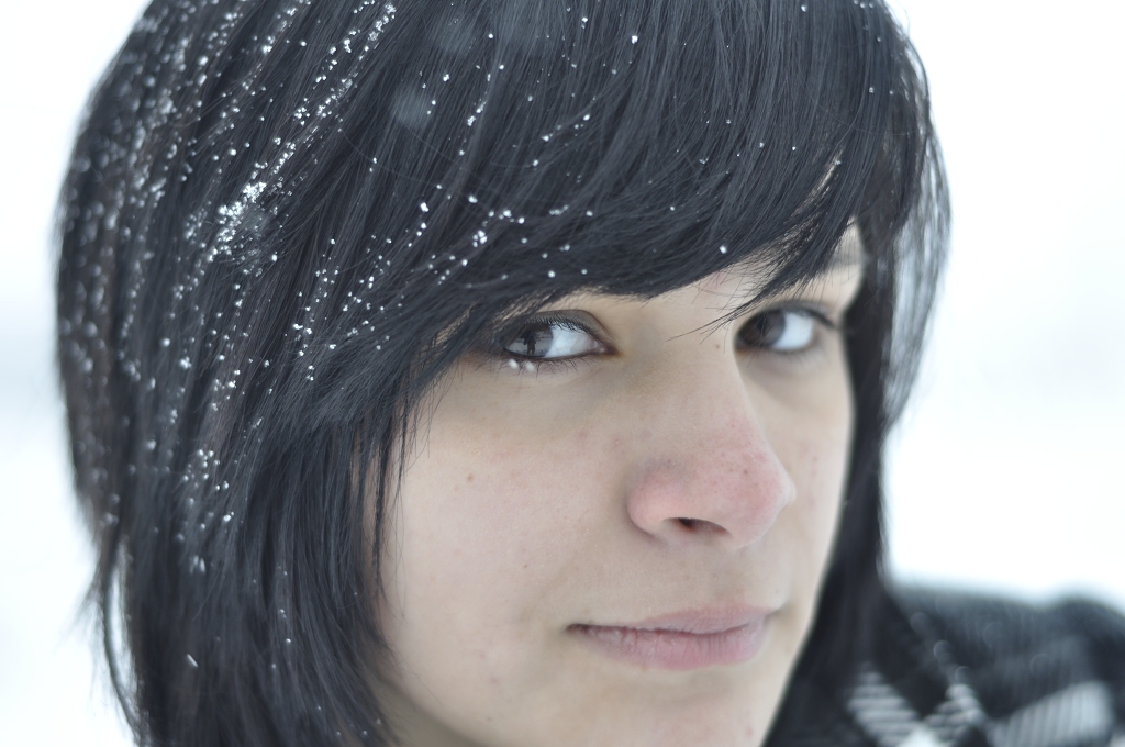 Girl Face Native American Indian Black hair Bangs Weather Teenage Mexian Cute