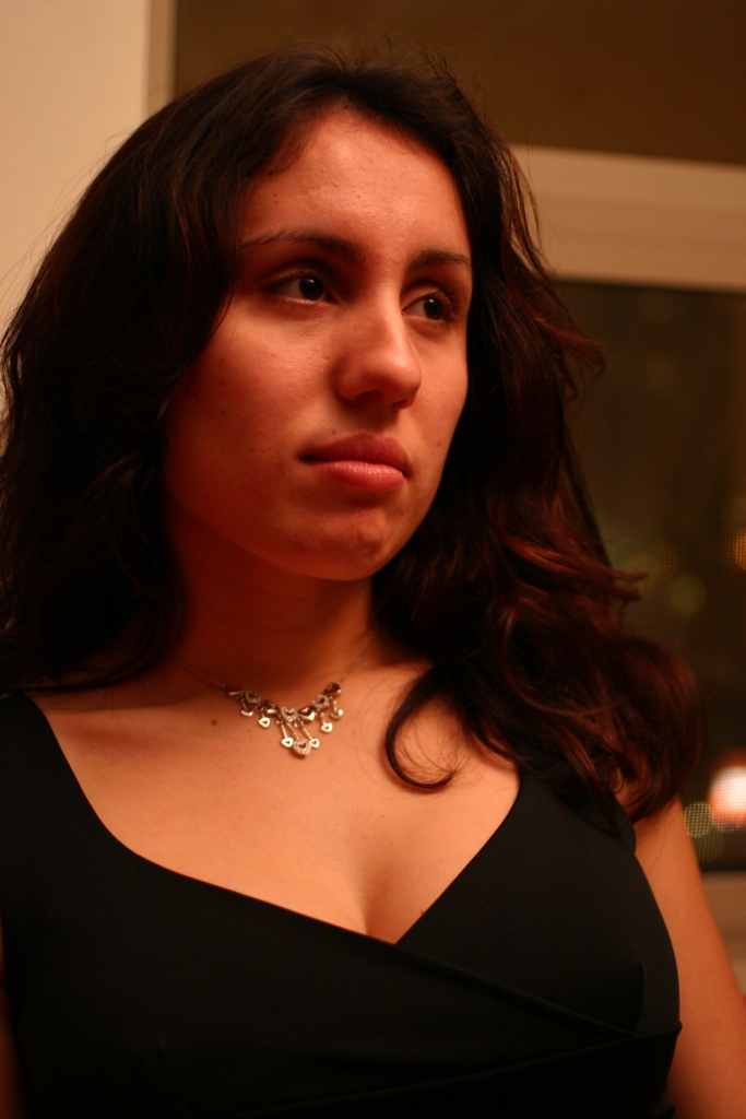 Girl Face Native American Indian Brazilian Long curly black hair