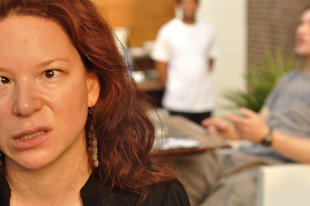 Girl Face Red hair Curly long
