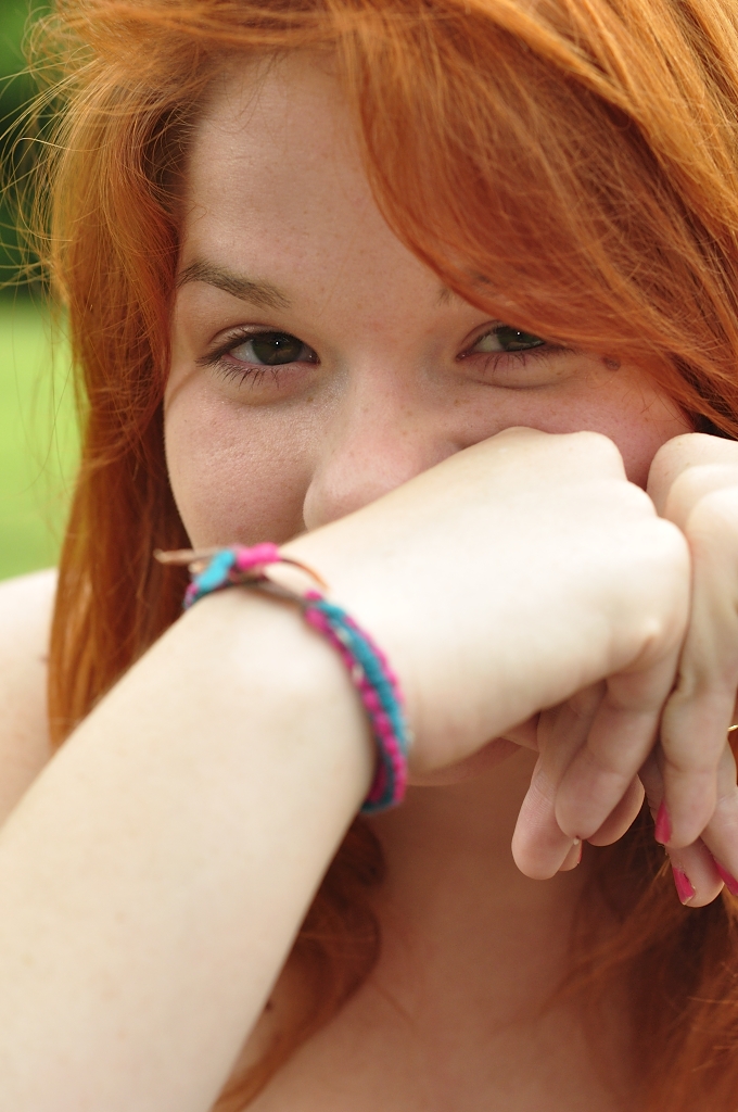 Girl Face Red hair Teenage Country Beautiful