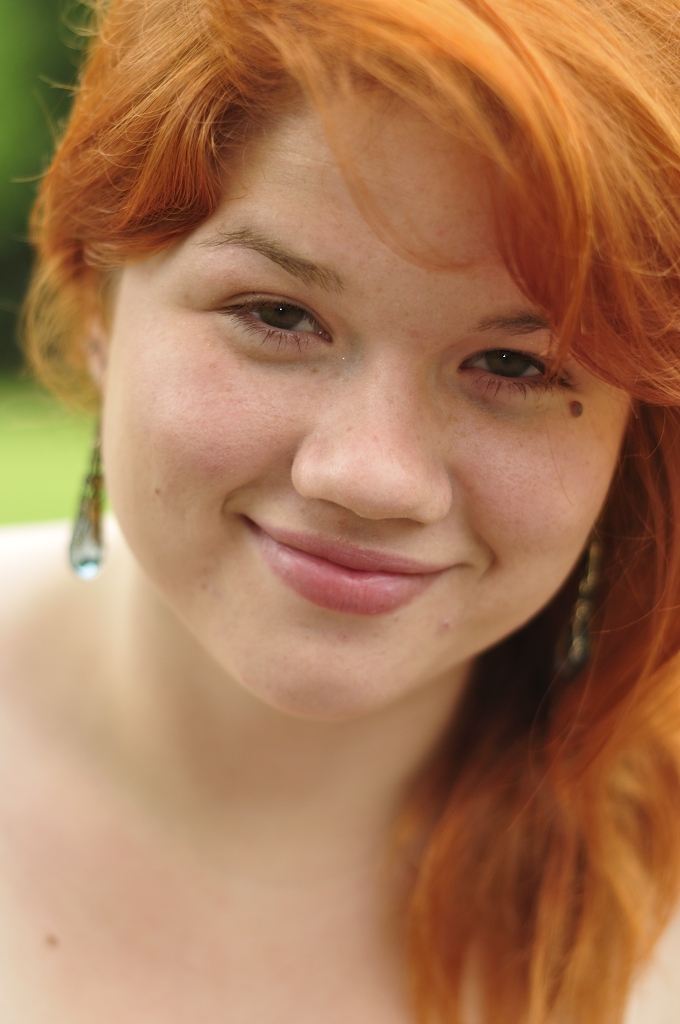 Girl Face Red hair Teenage Country White