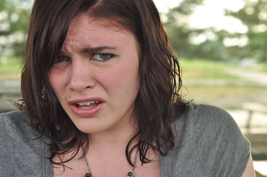 Medium hairstyles Sad Girl Face Curly brown hair Model Beautiful