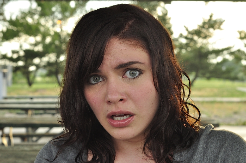 Model Brown hair Curly Cute Medium hairstyles Sad Face Girl