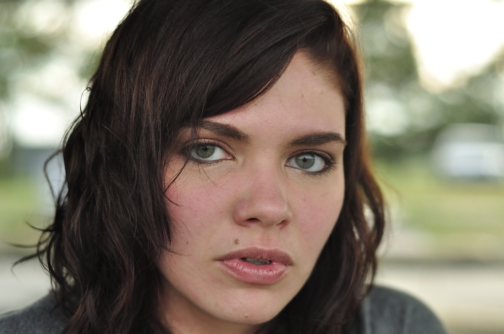 Model Medium hairstyles Face Girl Curly brown hair Pretty Outside