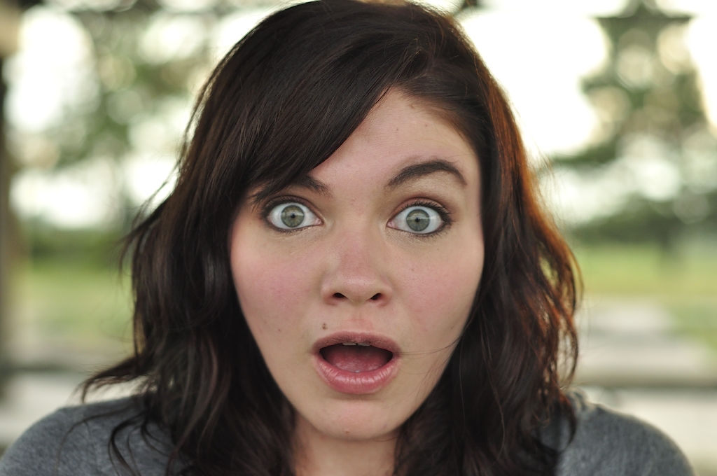 Model Medium hairstyles Girl Face Curly brown hair Pretty Surprise