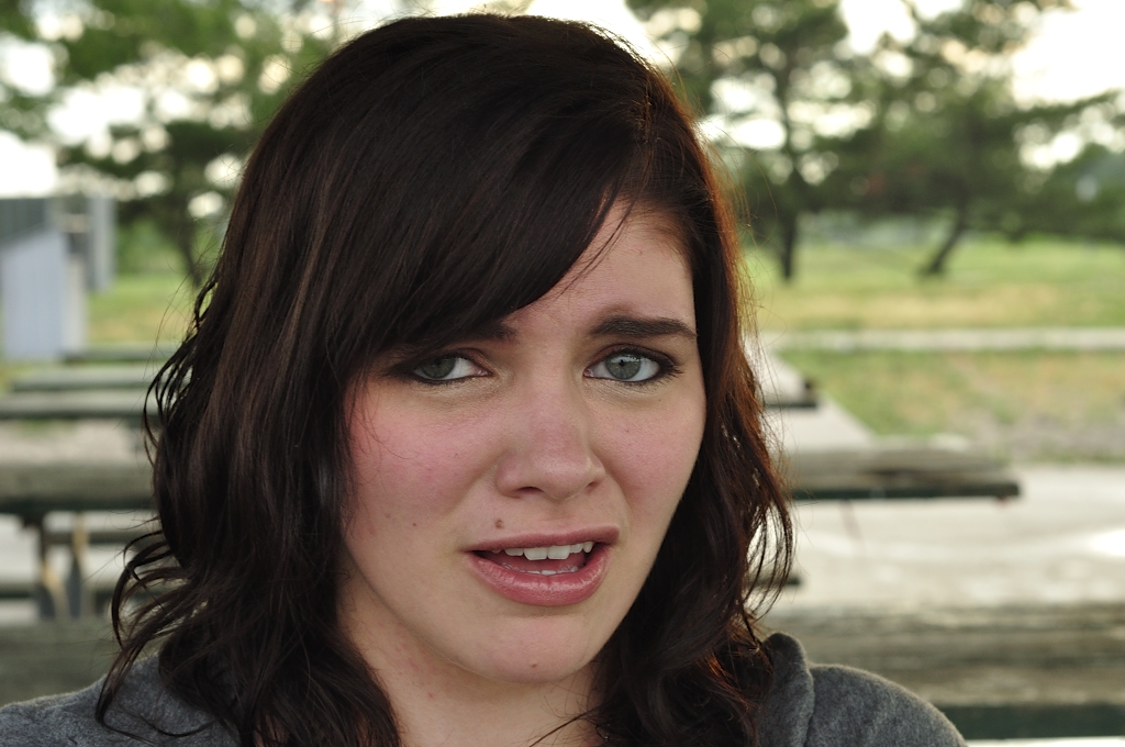 Model Medium hairstyles Sad Girl Face Curly brown hair Beautiful