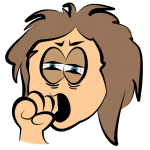Person yawning